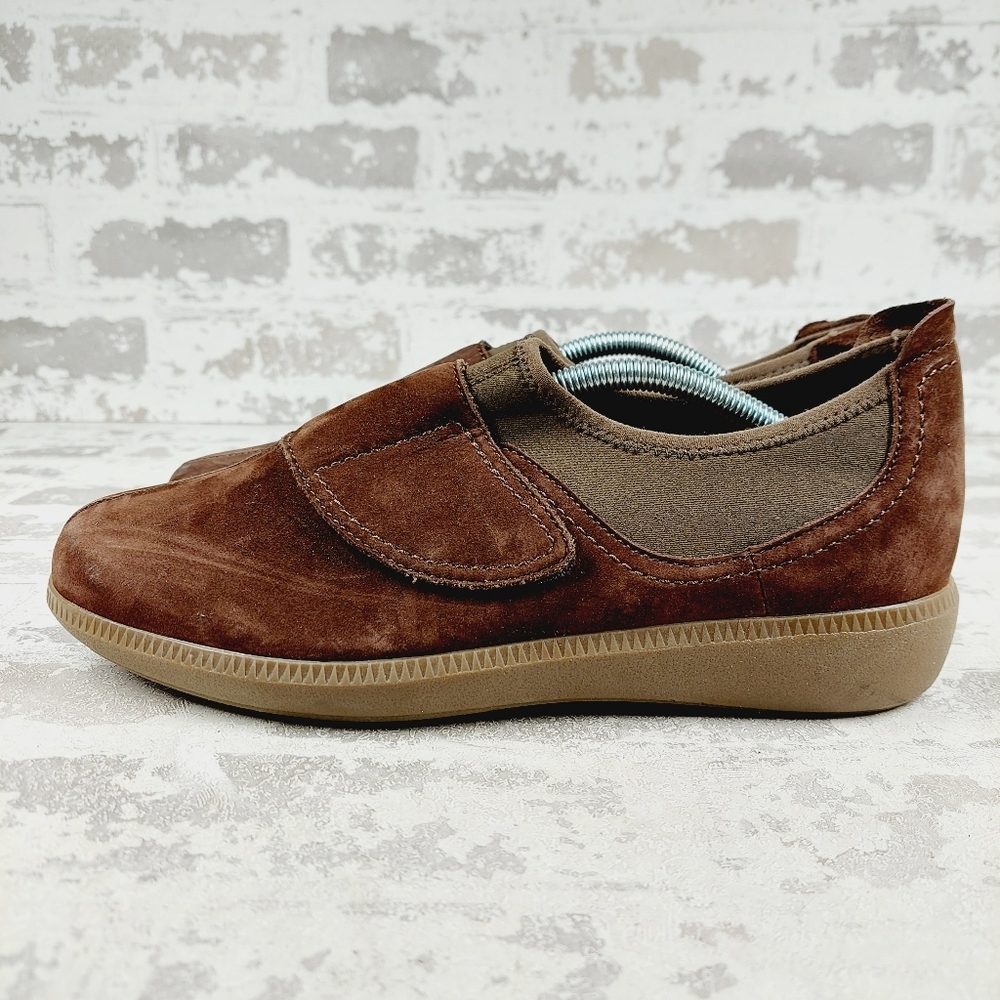 Munro Womens Janis Loafers Slip On Shoes Sneakers Brown Suede W994